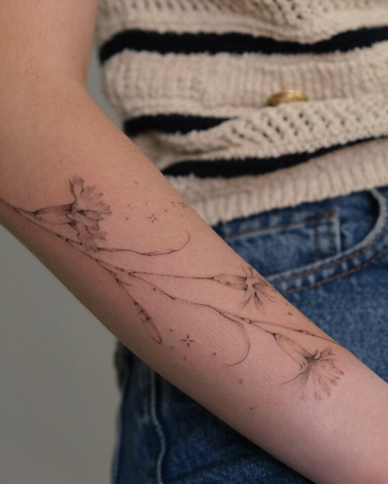 Fine Line tattoo work at Alma Studio