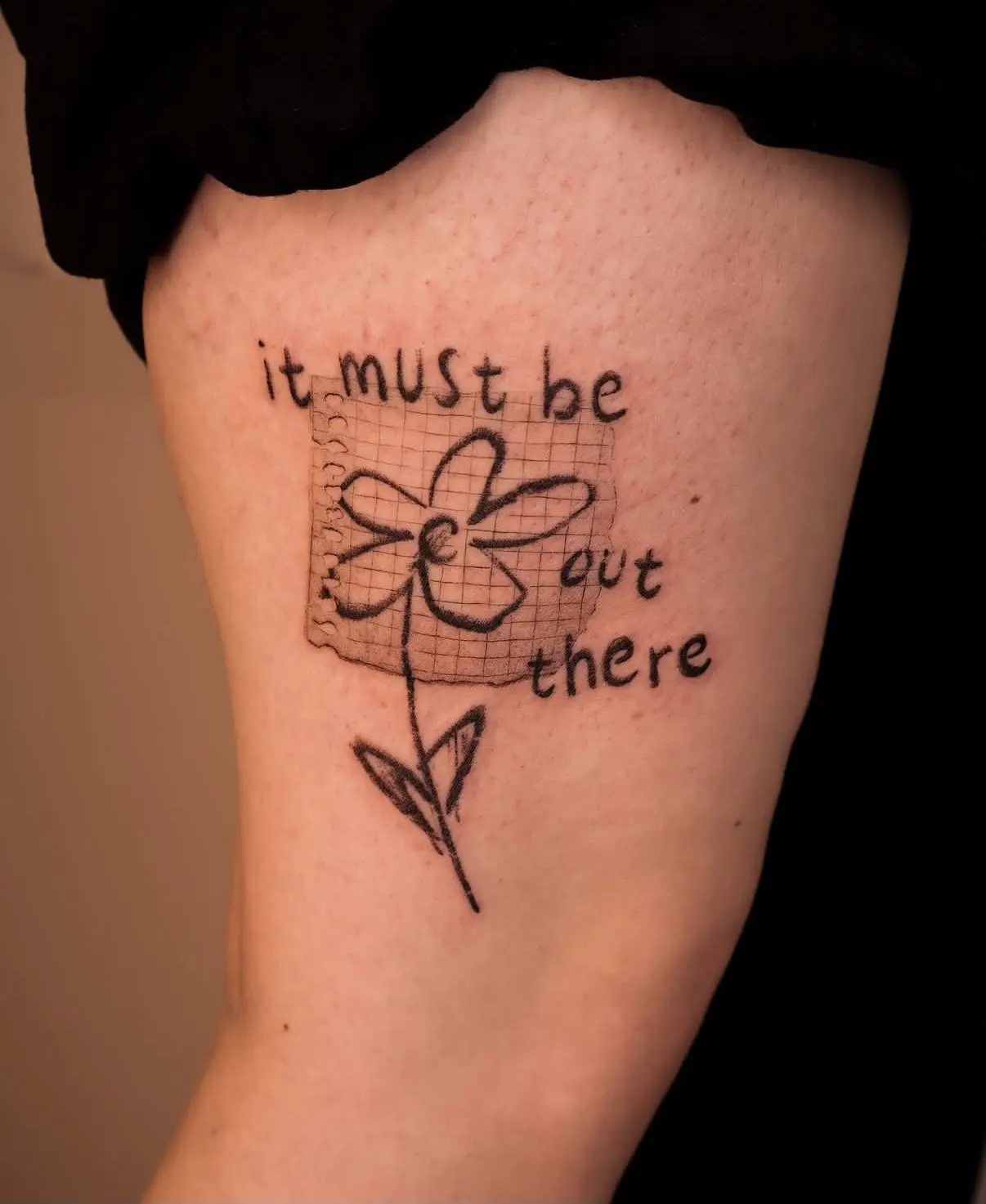 Mixed media tattoo by Alma Studio, Brighton