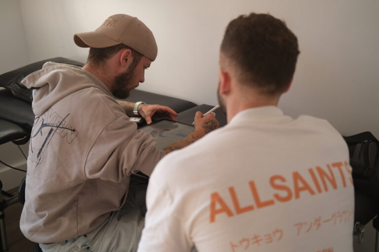 Inside Alma Studio, a tattoo studio in Brighton