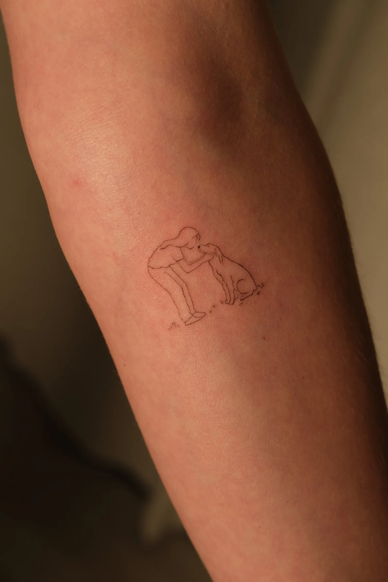 Single needle tattoo by Alma Studio, Brighton