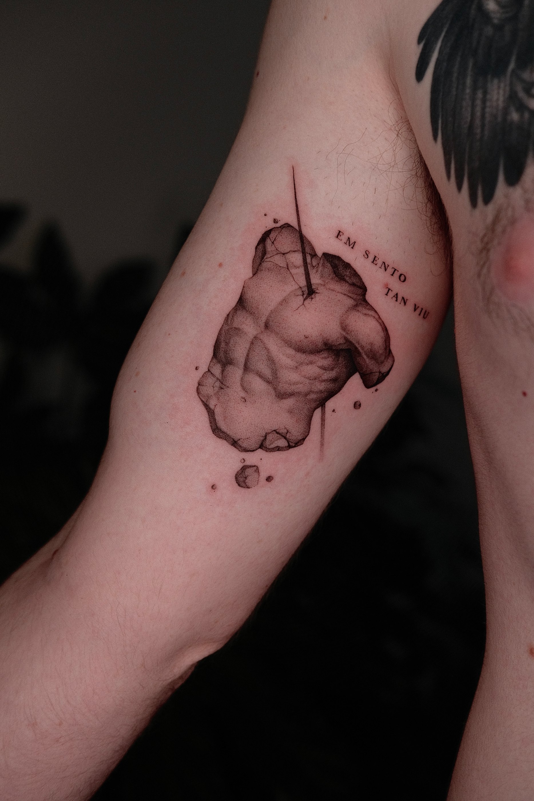 Fine line realism tattoo by Alma Studio, Brighton