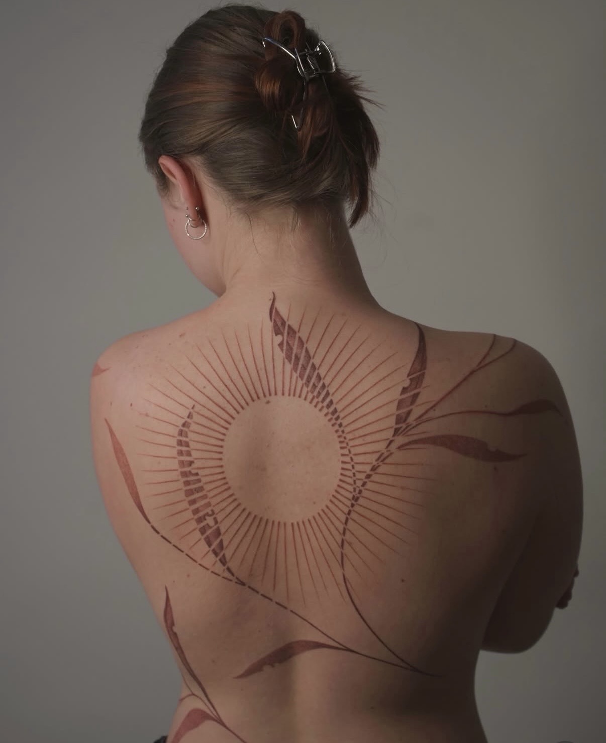 Fine line colour tattoo by Alma Studio, Brighton