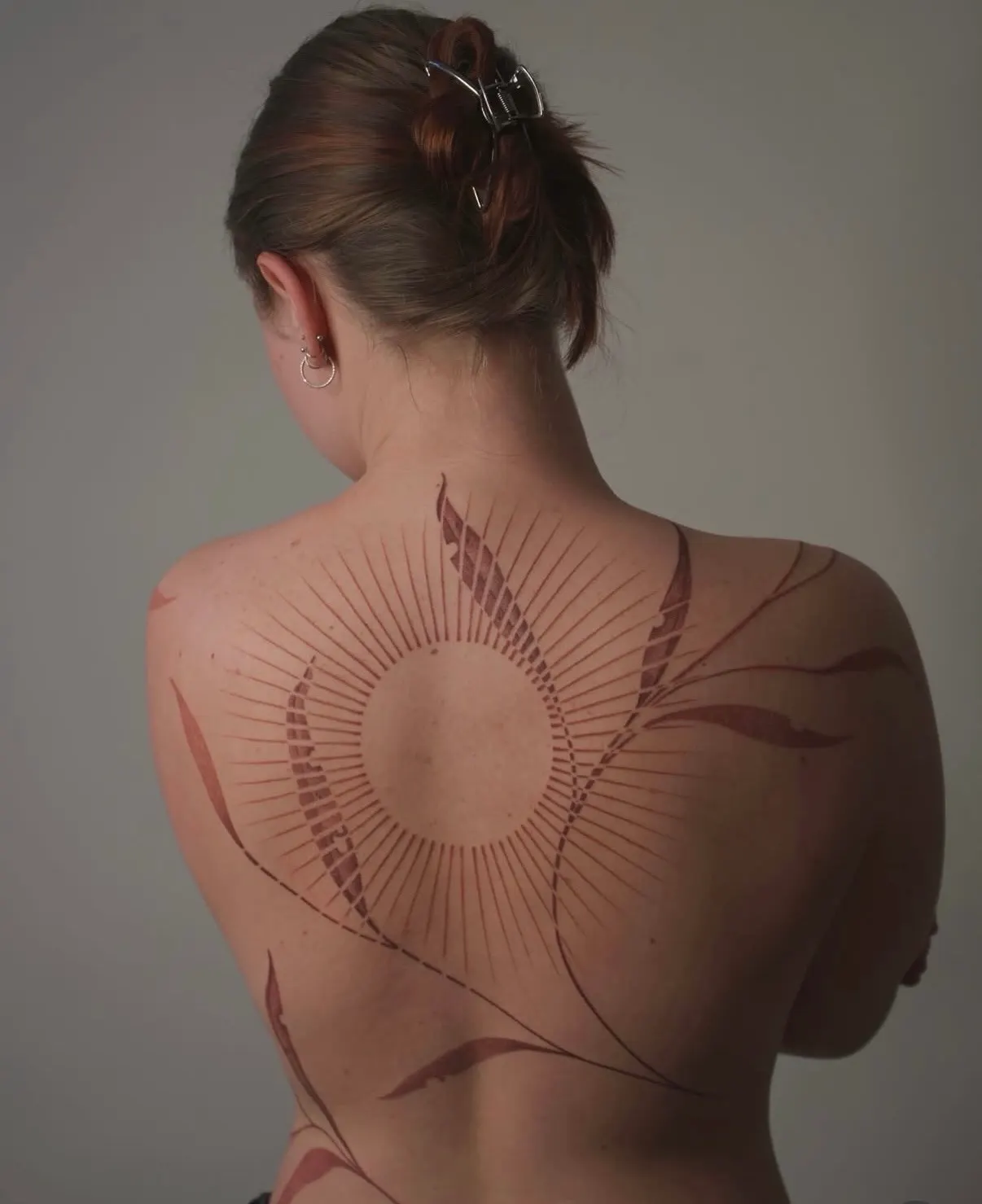 Fine line colour tattoo by Alma Studio, Brighton