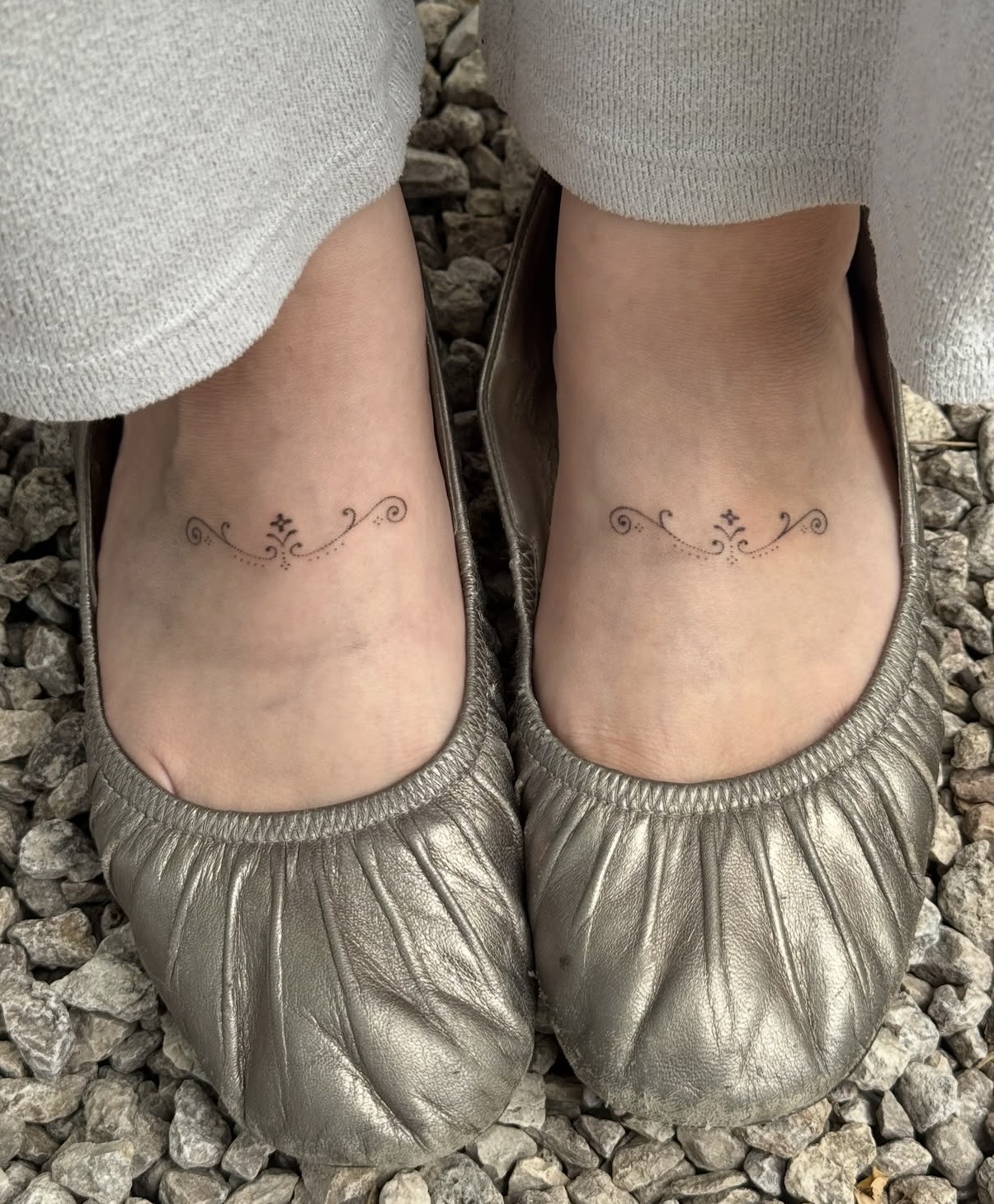 Fine line ornamental tattoo by Alma Studio, Brighton