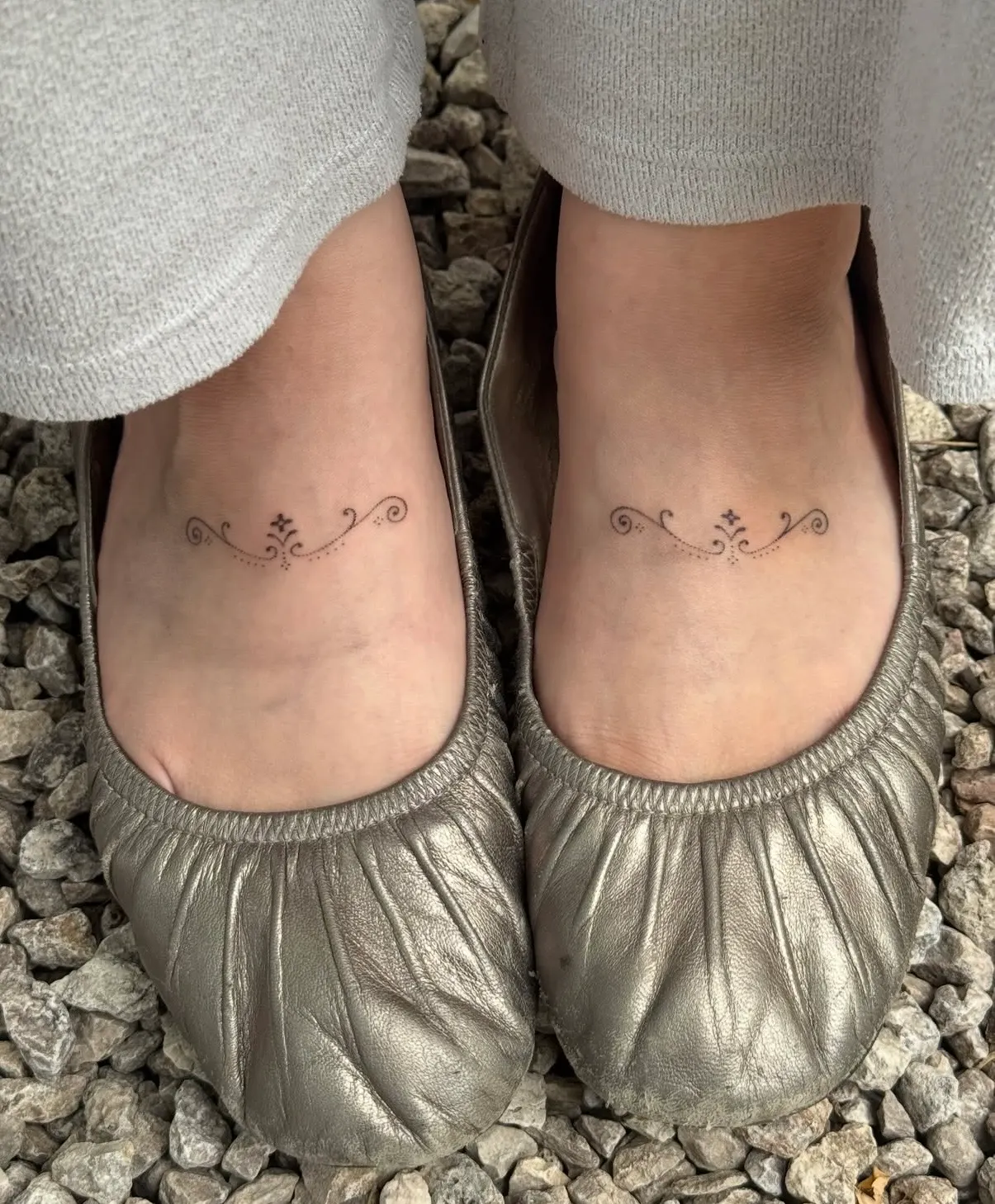 Fine line ornamental tattoo by Alma Studio, Brighton